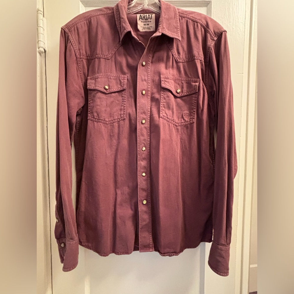 Ariat Men's Retro Western Button-Down Shirt - Burgandy